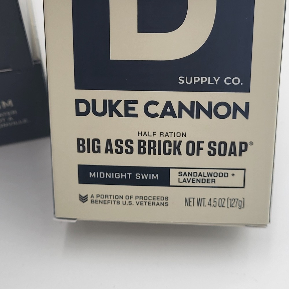 Lot of 3 Duke Cannon Midnight Swim Half Ration Brick‎ of Soap 4.5oz - Picture 2 of 5